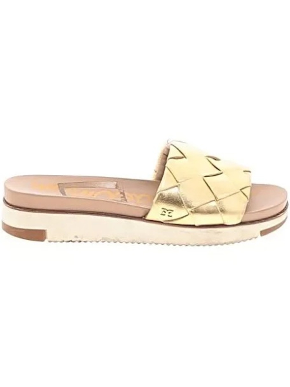 Sam Edelman Adaley Gold Slide Sandals - Size 10 - Picture 3 of 5
